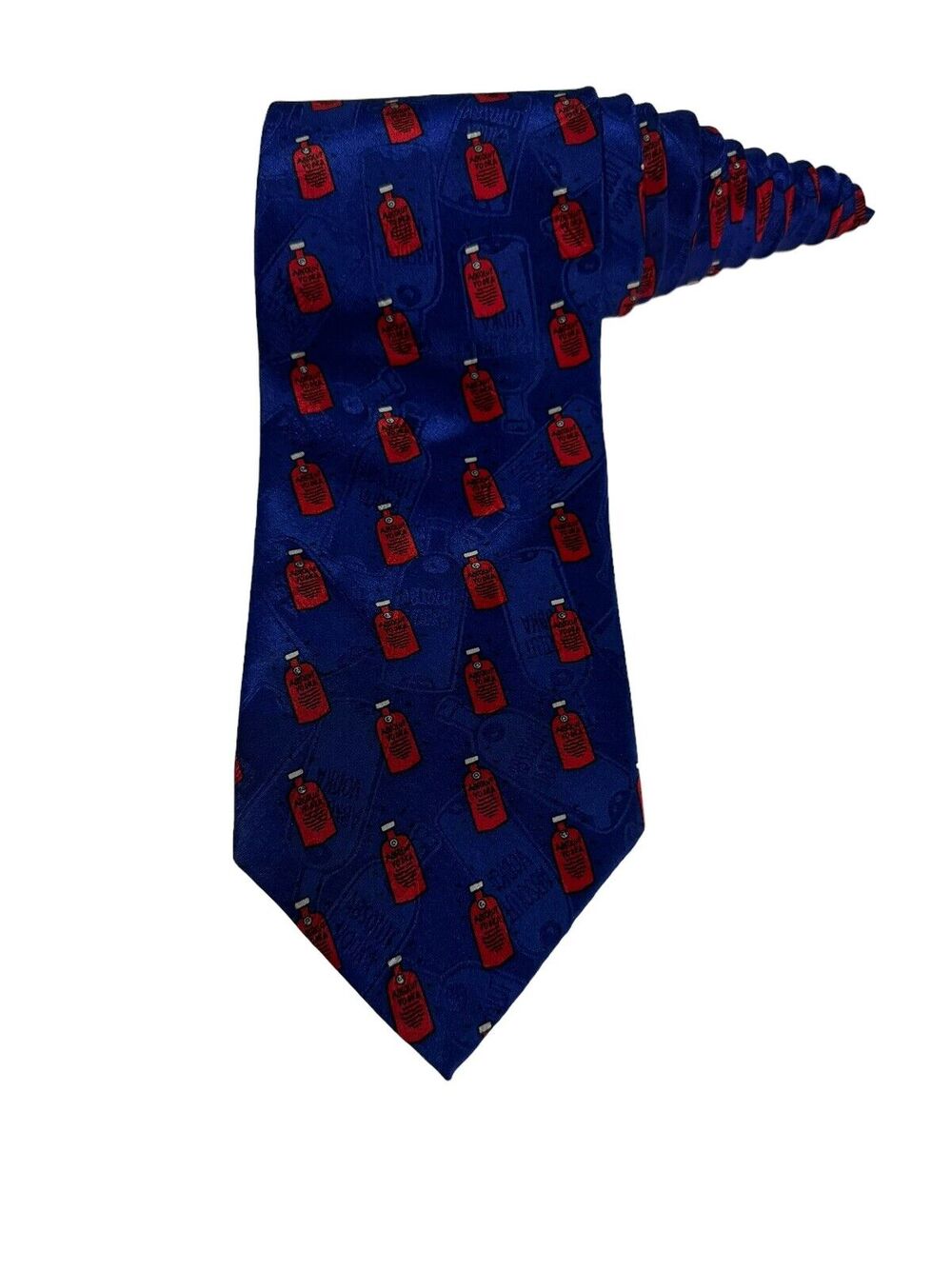 Absolut Marine Absolut Vodka Vintage Rare Novelty Necktie 100% Silk